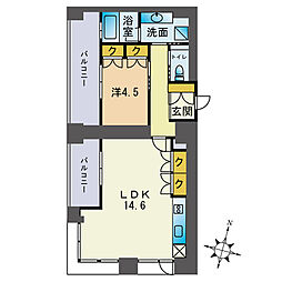 CAITAC LIVINCOURT 1LDKの間取図画像