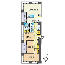 CAITAC LIVINCOURT FUKUOKA 3LDKの間取図画像