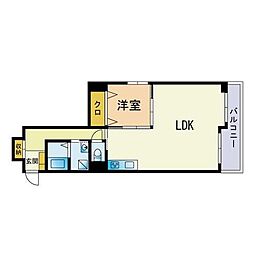 メゾンボヌール薬院 1LDKの間取図画像
