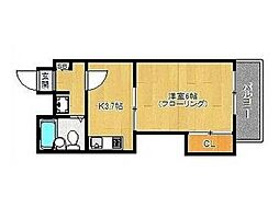 サンヴィレッジ平尾 1Kの間取図画像