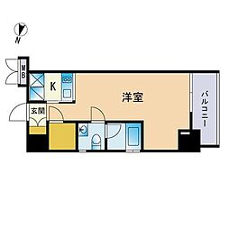 RichStage上人橋 1Kの間取図画像