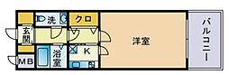 エステート・モア天神STUDIO 1Kの間取図画像