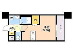 エンクレスト博多EXCEED ワンルームの間取図画像