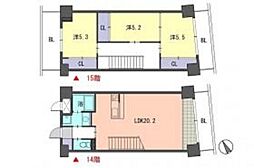 レジデンス住吉 3LDKの間取図画像