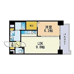 トラント・ドゥハカタ 1LDKの間取図画像