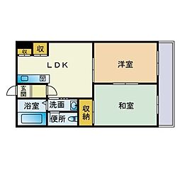 メゾン・ド・メナージュ 2DKの間取図画像
