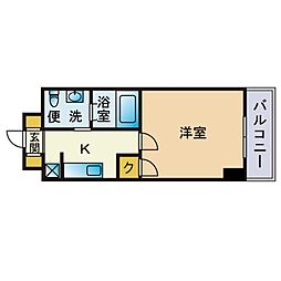 アクタス博多駅前 1Kの間取図画像