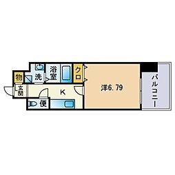 エンクレスト御供所 1Kの間取図画像