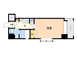 サヴォイステーション 1Kの間取図画像