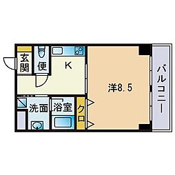 ルーチェ博多 1Kの間取図画像
