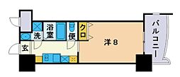 ロイヤル博多駅前 1Kの間取図画像
