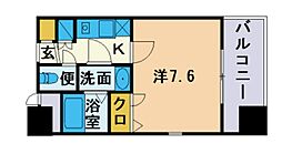 エルフィナ上呉服 1Kの間取図画像