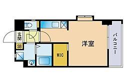 エンクレスト博多3 1Kの間取図画像