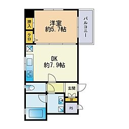 S.Y祇園ビル 1LDKの間取図画像