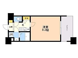ツインズ博多S館 1Kの間取図画像