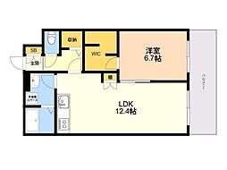 ケイジェイ博多住吉ビル 1LDKの間取図画像