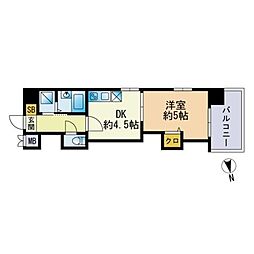 レジディア博多 1DKの間取図画像
