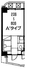 ライベストコート美野島 1Kの間取図画像