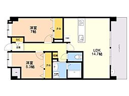 間取図画像 2LDK