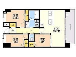 (仮称)プラトウズ仲原 303 3階3LDKの間取り