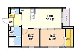 サクラテラス 箱崎宮 2LDKの間取図画像