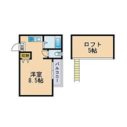 グレイス・吉塚 ワンルームの間取図画像