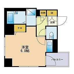 ダイアパレスエクセーブル九州大学前 ワンルームの間取図画像