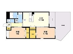 La maison du reve 2LDKの間取図画像