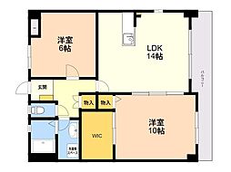 サン・ビィーム吉塚 2LDKの間取図画像