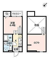 アリエッタ馬出 ワンルームの間取図画像