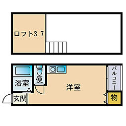エスポワール博多2 ワンルームの間取図画像