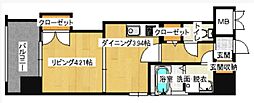 サンネストピア箱崎駅前 1DKの間取図画像