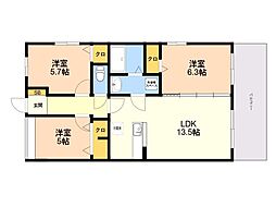 間取図画像 3LDK