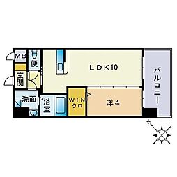 リベリュール 1LDKの間取図画像