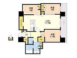 照葉ザ・タワー 3LDKの間取図画像