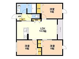 Taormina下府 3LDKの間取図画像