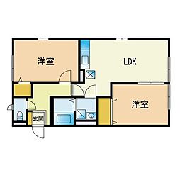 M&S6番館 2LDKの間取図画像