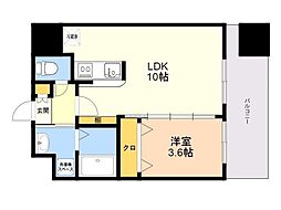 ランドマーク和白 1LDKの間取図画像