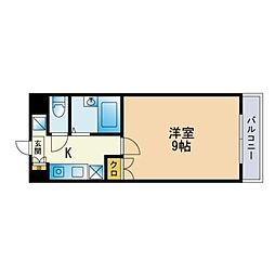 YSKパークハウス 1Kの間取図画像