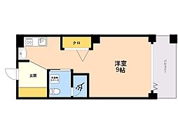 WellBrightKSU ワンルームの間取図画像