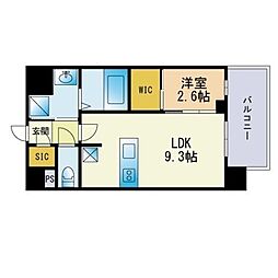 セントリビエ香椎駅前 1LDKの間取図画像