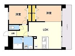 ENSTEPNo.18香椎 2LDKの間取図画像