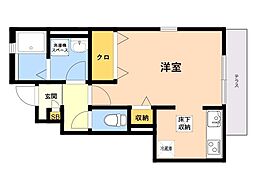 アムール椿 ワンルームの間取図画像