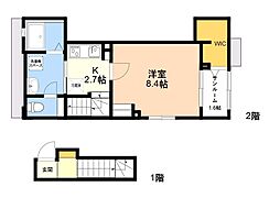 WISTERIA VII 1Kの間取図画像