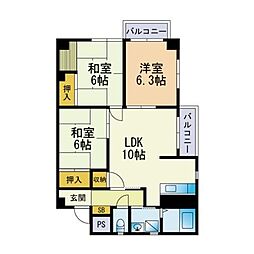 ドエル24 3LDKの間取図画像