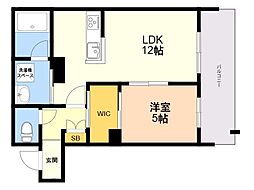 コンフォート H2026 1LDKの間取図画像
