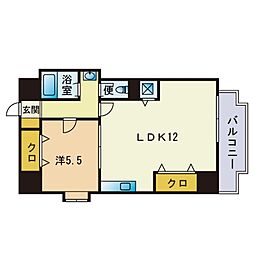 K.ステーション大橋 1LDKの間取図画像
