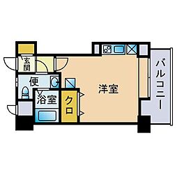 エステート・モア・高宮レーブ ワンルームの間取図画像