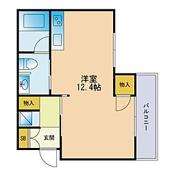 ラサンテ ワンルームの間取図画像
