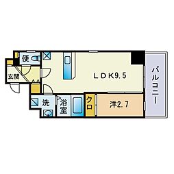 ClassierStyle平尾駅前 1LDKの間取図画像